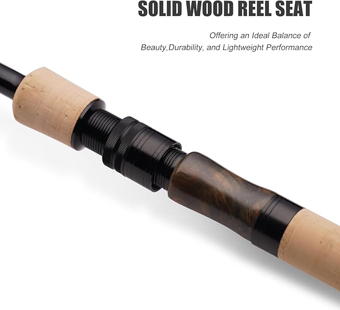 PURELURE Telescopic Fishing Rod Ultralight or Light, Carbon Fiber Rod Spinning & Casting, Fuji Alconite Ring and Reel Seat, One-Piece Mixed Carbon/4A Cork Handle, Spare Solid Tip, Portable Travel Rod
