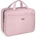 Pink Toiletry Bag, Makeup Organizer, Travel Bag For Women Mens Toiletries, Waterproof with Hanging Hook, Large Capacity