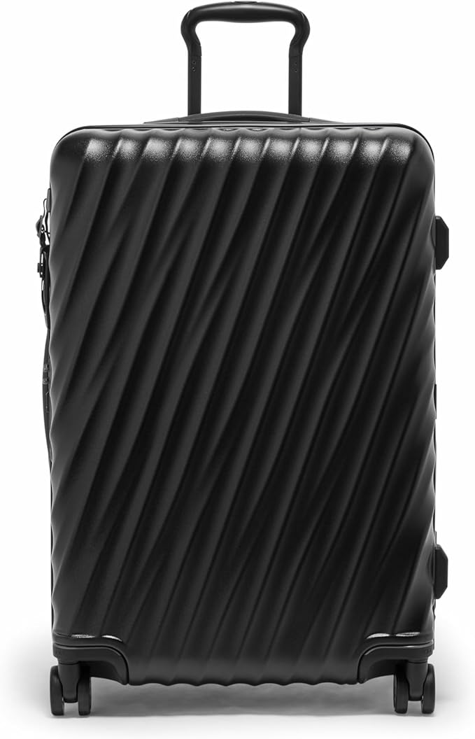 TUMI - 19 Degree Medium Checked Luggage 4 Wheeled Packing Case - Hard Shell Suitcase - 26.0" X 17.5" X 10.0" - Textured Black