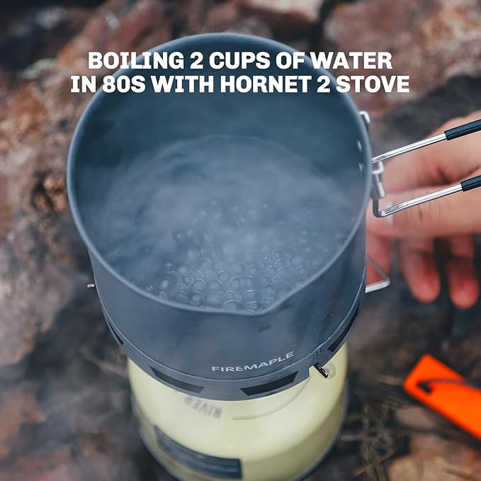 Fire-Maple Petrel Ultralight Pot- High Efficiency Aluminum Camping and Backpacking Pot with Heat-Proof Handle, Portable and Compact