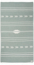 Sand Cloud Turkish Beach Towel - Sand Free - 100% Organic Turkish Cotton Yarn - Quick Dry Towel for Beach, Picnic Blanket or Throw - As Seen on Shark Tank - Santa Fe (Green)