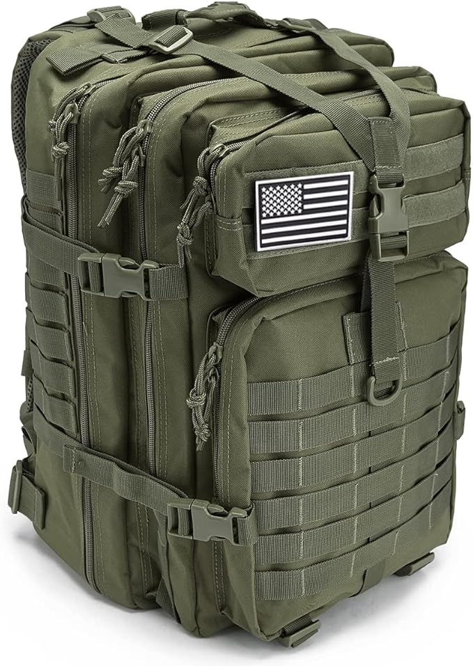 QT&QY 45L Military Tactical Backpacks For Men Camping Hiking Trekking Daypack Bug Out Bag Lage MOLLE 3 Day Assault Pack