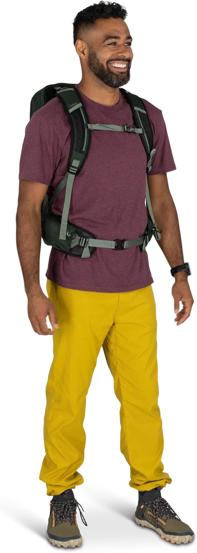 Osprey Talon 22L Men's Lightweight Hiking Backpack with Hipbelt, Green Canopy/Pine Leaf
