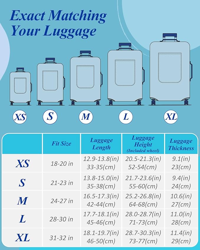 Slohif Luggage Cover for Suitcase Tsa Approved Protector - Luggage Sleeve Large Suit Case Cover Travel Stretch Baggage Case Protective Washable Fit 31-32 Inch Mountain XL