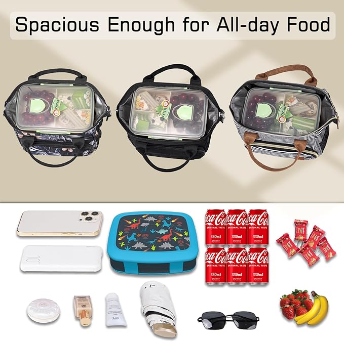 Hibiscus Small Lunch Bag Lightweight Insulated Lunch Box for Women Work Portable Soft Cooler for Picnic Travel Road Trips, Loncheras para Mujer