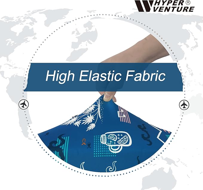 HYPER VENTURE Washable Luggage Cover - Fashion Suitcase Protector Fits 23-26 Inch Luggage (Hawaii Beach, M)