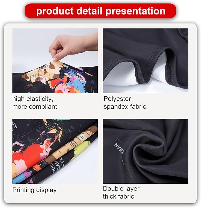 MosaiRudo Thicker Luggage Cover Elastic Suitcase Cover Protector Fits 18-32 Inch Suitcase Travel Accessories (Colorful, L)