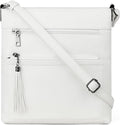 MASINTOR Crossbody Purses for Women, Multi Pocket Casual Crossbody Bag, Adjustable Strap Shoulder Bag with Tassel