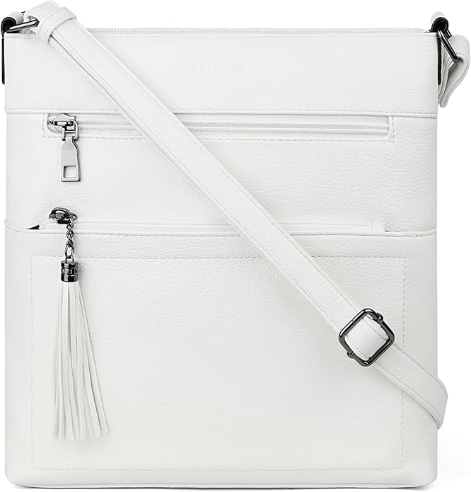 MASINTOR Crossbody Purses for Women, Multi Pocket Casual Crossbody Bag, Adjustable Strap Shoulder Bag with Tassel