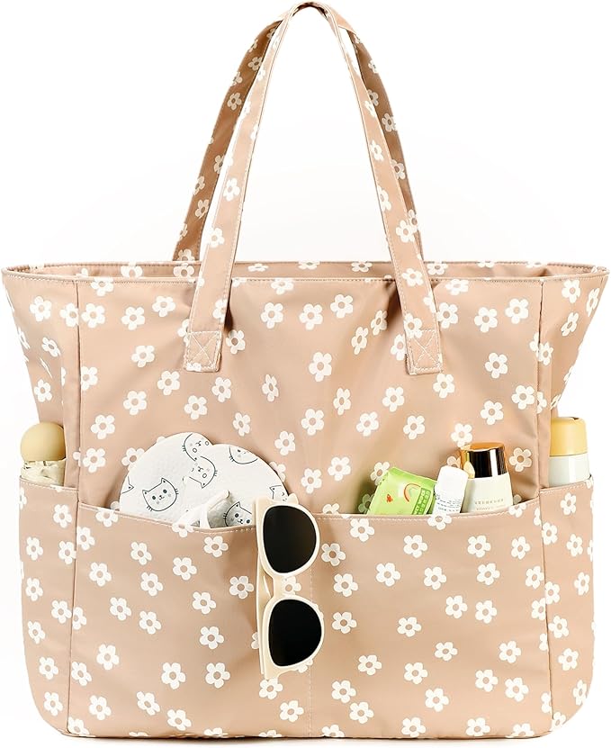 Waterproof Beach Tote Pool Bags for Women Ladies Extra Large Gym Tote Carry On Bag With Wet Compartment for Weekender Travel