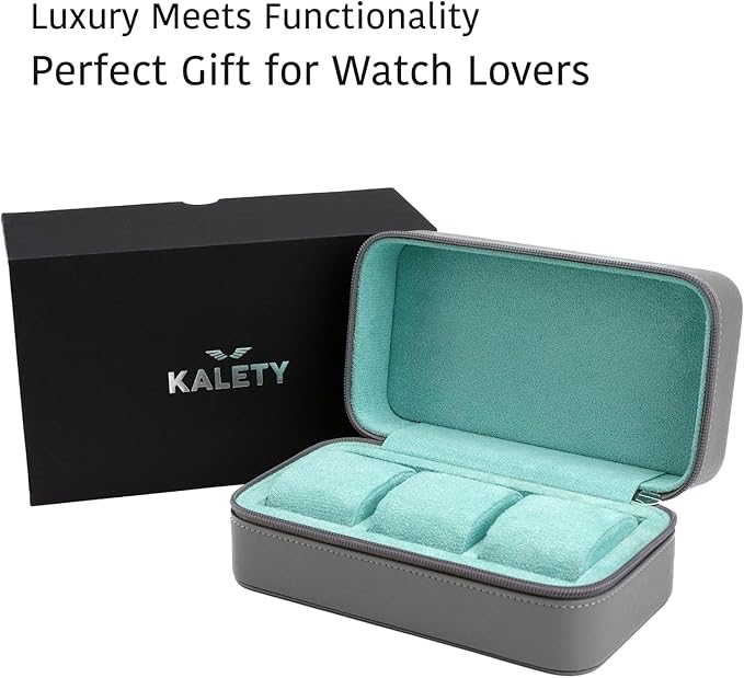 Watch Travel Case for Men | Leather Watch Case with 3 Slots | Perfect Travel Watch Organizer | Portable Watch Carrying Case for Men
