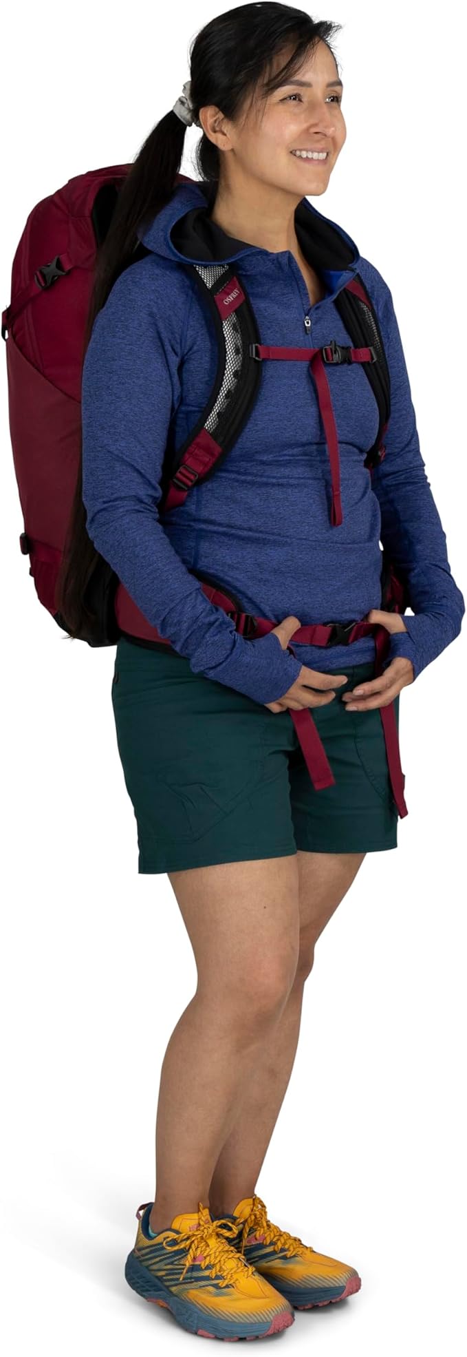 Osprey Hikelite 28L Unisex Hiking Backpack, Chameleon/Black, S/M