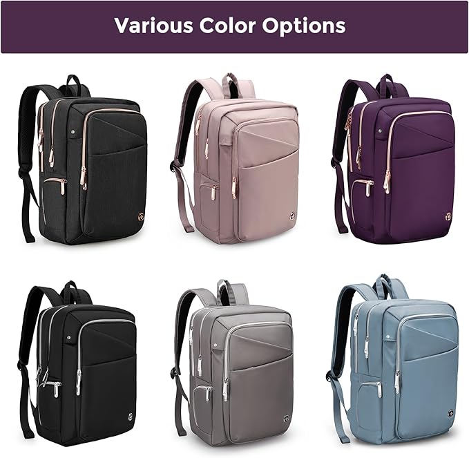 Swissdigital Design Business Laptop Backpack For Women, College Computer Backpack with USB Charging Port, Fits 15.6 Inch Laptop Travel Work Backpack, Purple | KATY ROSE
