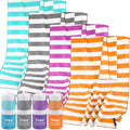 Sfee 2 in 1 Microfiber Travel Towel, Quick Dry Towel Camping Beach Towel Super Absorbent Compact Lightweight Sports Gym Towel Set for Gym, Hiking, Pool, Bath, Yoga (Small: 32''x16'')