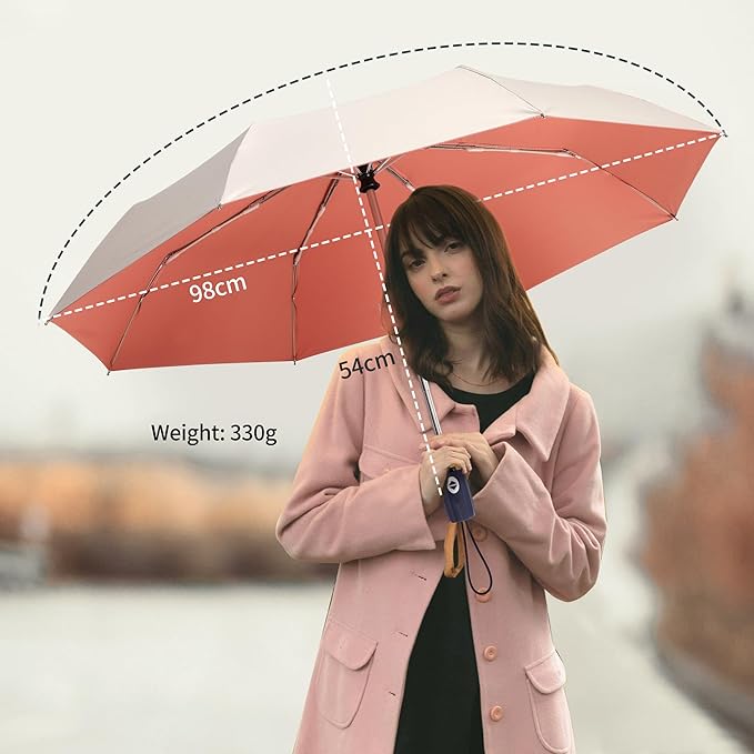 Color Glue Coating Sun Umbrella UV Protection Compact Folding Windproof Parasols Travel Auto Open Close Blocking UV 99.98%
