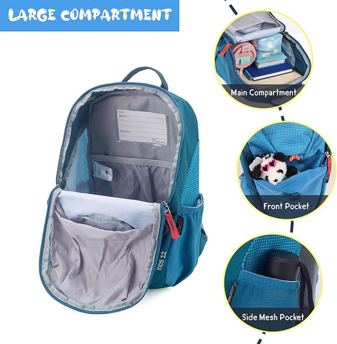 MOUNTAINTOP Kids Backpack 12L Toddler Hiking Backpack,Kindergarten Preschool Daypack for Boys Girls