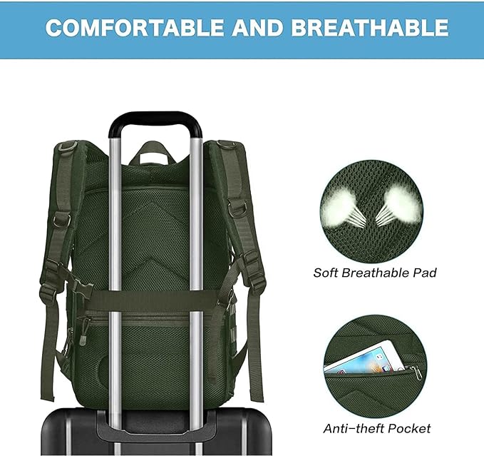 MOSISO Camera Backpack, DSLR/SLR/Mirrorless Tactical Camera Bag Case with Laptop Compartment Compatible with Canon/Nikon/Sony, Army Green