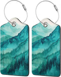 Fun Luggage Tags for Suitcases Leather Name Tag for Luggage Cute Travel Baggage Tags for Carnival Cruise Ships with Funny Patter 2pcs (Mountain)