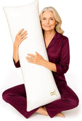 Royal Therapy Long Body Pillow – Full Body Pillow for Adults and Side Sleepers – Long Pillow for Bed with Cooling Memory Foam – Adjustable Firm Long Pillow for Back Pain, Hugging & Sleep Support