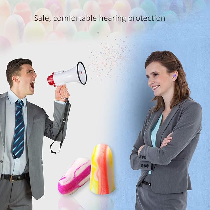 MOLDEX Soft Foam Ear Plugs - 33dB Highest NRR Made in USA (Multicolor, 60 Pair)