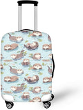 Otter Print Suitcase Cover Fit 18-21 Inch Travel Luggage Covers with Zipper Non Slip Luggage Cover for Suitcase Zip Closure Elastic Suitcase Cover Protector Cute Baggage Cover
