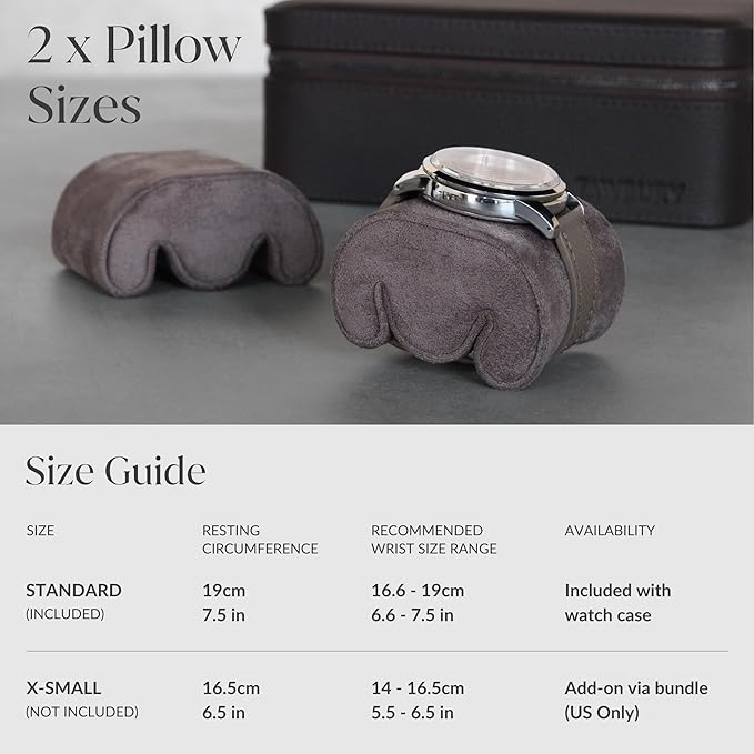 TAWBURY 3 Watch Case Top-Grain Genuine Leather Travel Case Roll for Men - Brown