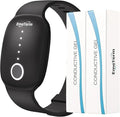 EmeTerm Fashion Anti-Nausea Wristband Relieve Morning Motion Travel Sickness Rechargeable Drug Free Bands Without Side Effects - Extra 2pack Conductive Gel (Jet Black - Extra 2pack Conductive Gel)