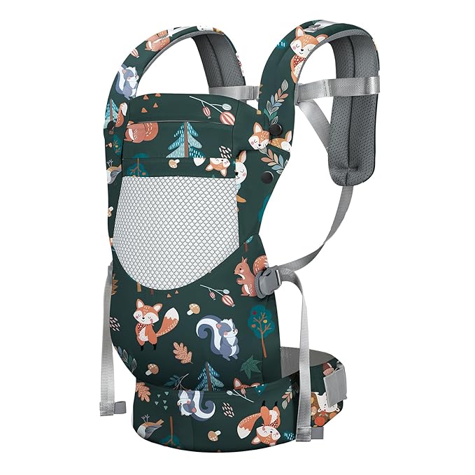 Newborn Baby Front Carrier Backpack, Toddler Baby Body Carrier, 7-66 Lbs Ergonomic Design, Lumbar Support, Lightweight