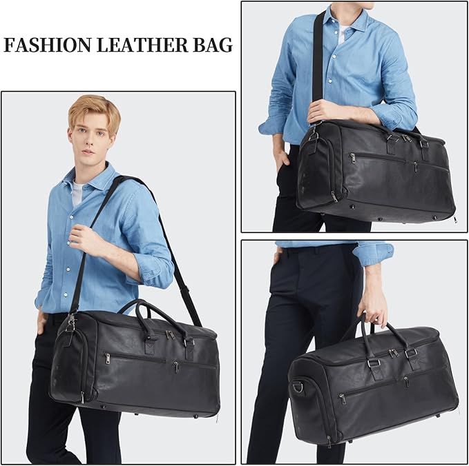 Carry On Garment Bag for Travel, Convertible Travel Garment Bag for Men Women, 2 in 1 Hanging Suitcase Suit Business Travel Bag
