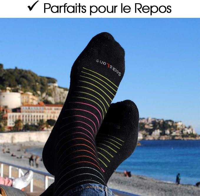 Cotton Compression Socks for Women & Men. 15-20 mmHg Support Knee-High Charcoal Gray S/M