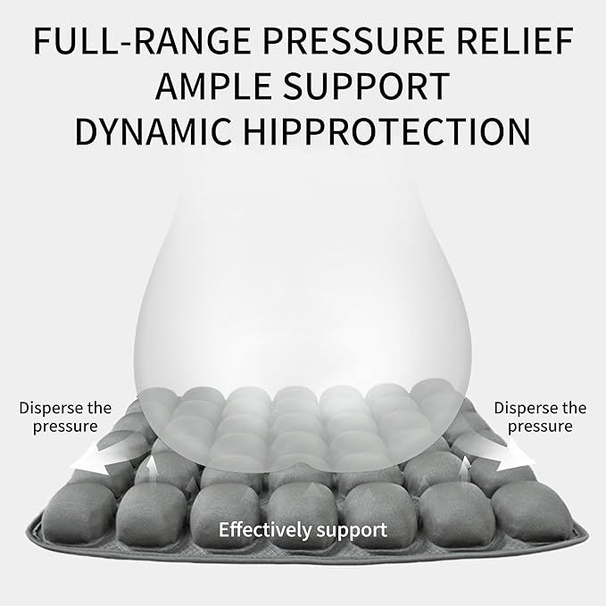 Sondor Travel Cushion Inflatable Seat Cushionair Cushion Inflatable Chair Air Seat Car Portable Breathable Comfort,Pain Pressure Relief Camping Ideal for Daily Use Prolonged Sitting (Gray)