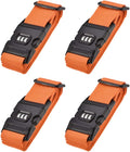 uxcell Luggage Straps Suitcase Belts with Buckle, Combination Lock, Adjustable Travel Packing Accessories