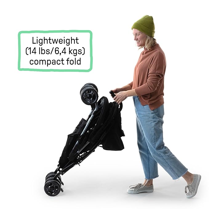 Summer Infant Ingenuity 3Dlite Convenience Stroller, Green–Lightweight Stroller with Aluminum Frame, Large Seat Area, 4 Position Recline, Extra Large Storage Basket–Infant Stroller for Travel & More