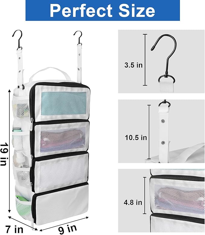 Suitcase Organizer, Travel Luggage Organizer Portable Hanging Travel Shelves Collapsible Hanging Packing Cubes for Carry on Suitcase