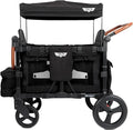Keenz VYOO Stroller Wagon with Canopy - Foldable Design for Easy Storage, 5 Seating Positions for Kids, Enhanced Child Safety, All-Terrain Mobility, 4-Passangers, Black