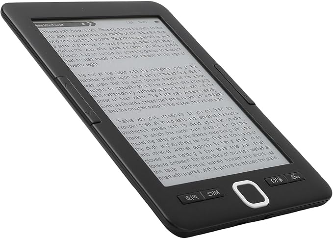 BK6033 Ebook Reader, 6in EInk Screen E Reader, Built in 8G Memory, Adjustable Font Sizes, Types & Brightness, Portable Electric Book Readers, Audiobooks, 32G Expansion