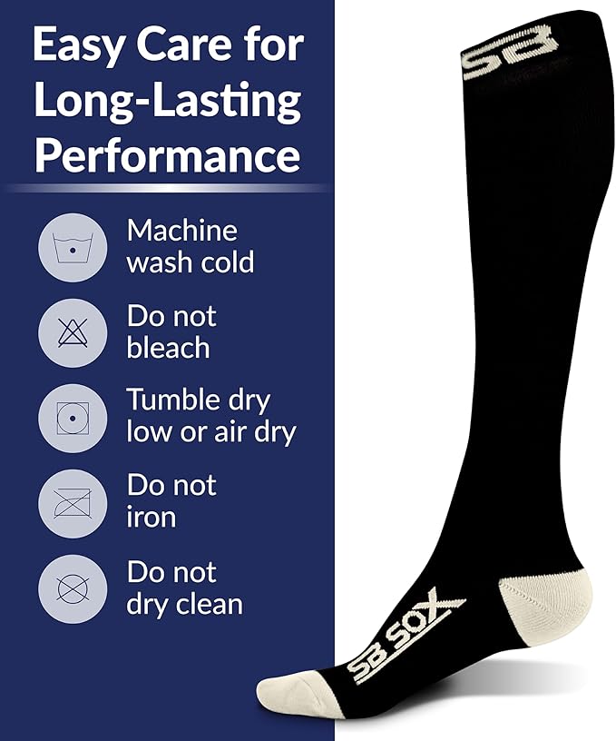 SB SOX Compression Socks for Men & Women (20-30 mmHg) - Best Support Stockings for Travel, Medical, and Sports - Perfect for Everyday Wear