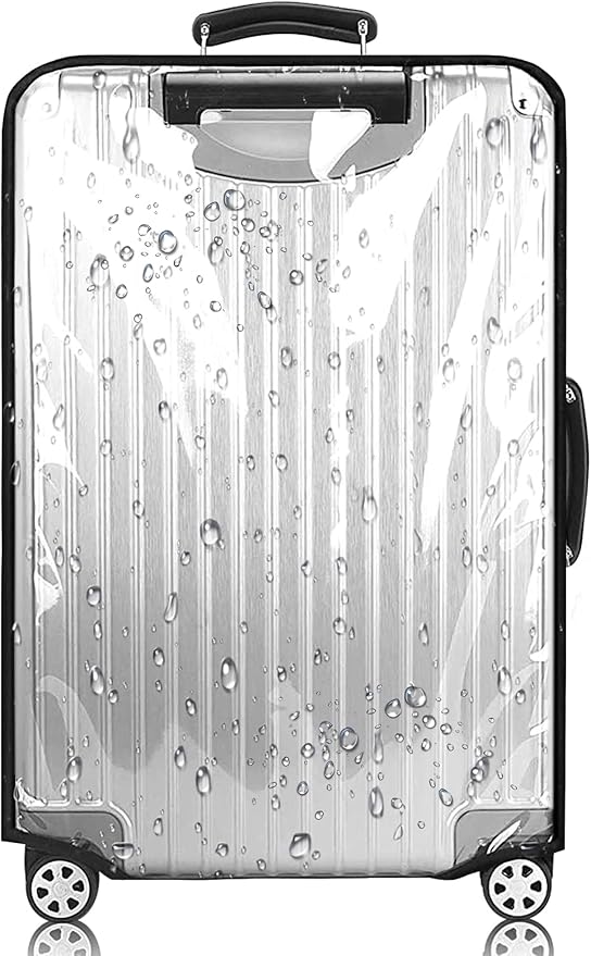 24 Inch PVC Luggage Protector Cover for TSA Approved Clear Suitcase Protector 24-25 Inch Transparent Luggage Protective Cover Case Suitable for 24"-25"