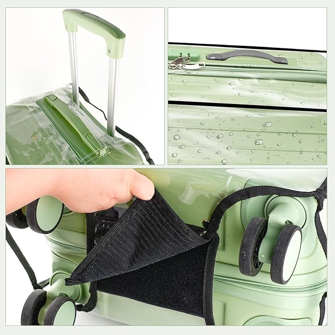 Thicken Clear Luggage Cover Protector, 20" PVC Luggage Covers for Suitcase Waterproof Dustproof Anti-scratch Travel Suitcase Covers Case for Wheeled Luggage