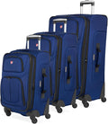 SwissGear Sion Softside Expandable Luggage, Blue, 3-Piece Set (21/25/29)
