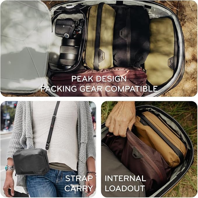 Peak Design Tech Pouch, Ocean, Electronics Organizer for Travel or Everyday Carry, Origami-Style Storage, Cable Pass-Through, Weatherproof Recycled Nylon, Gear Carry Bag for Men and Women