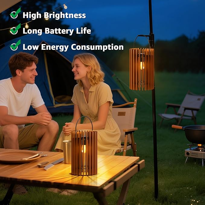 2 Set Solar Lantern Outdoor Rattan Lamp Outside Lights Hanging LED with IP44 Rating for Patio Garden Decor Porch Yard Table Top Decorative Tree Home