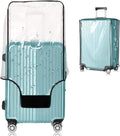 Suitcase Covers for Luggage – TSA Approved Clear PVC Luggage Protector Cover, Thick Transparent Waterproof Sleeve with Large Hook and Loop Closure, Fits 28" Wheeled Suitcases