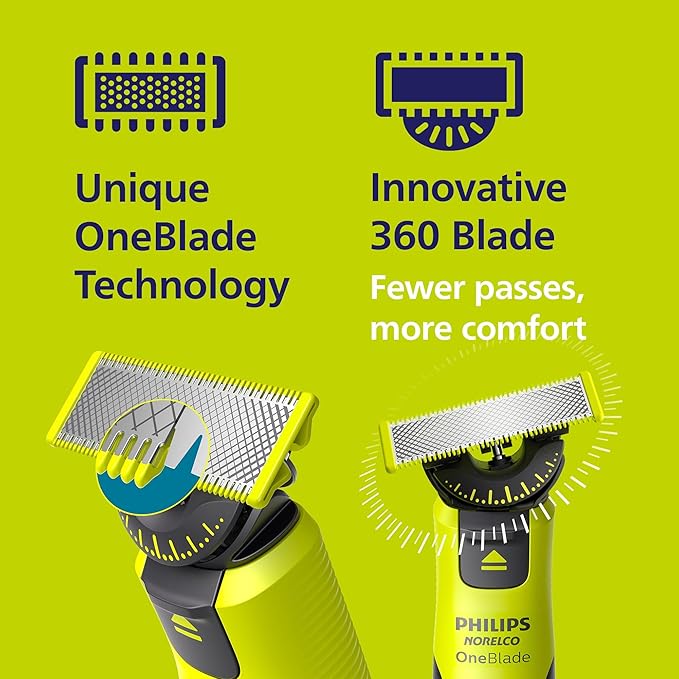 Philips Norelco Travel Groom Duo includes Compact Shaver + OneBlade 360 with Connectivity Face + Body, Electric Beard Trimmer, Shaver and Body Groomer with 5in1 Comb, Body Attachment, Travel Case