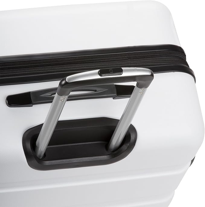 SwissGear 7366 Hardside Expandable Luggage with Spinner Wheels, White, Checked-Medium 23-Inch