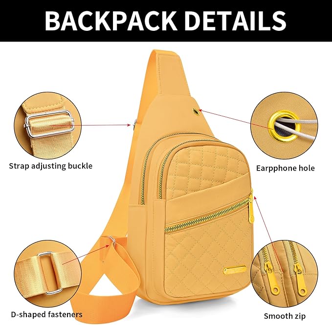 Small Sling Bag For Women Men Casual Crossbody Sling Backpack