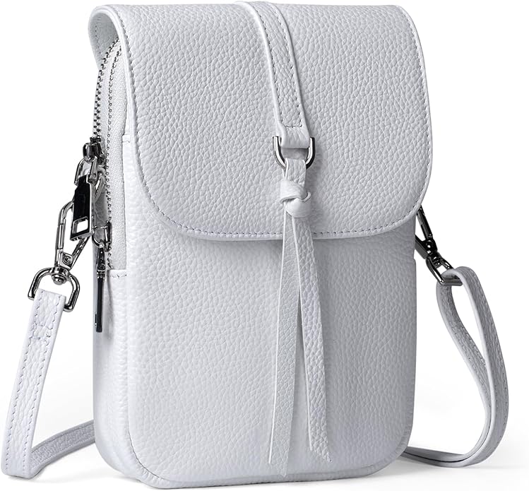 befen Genuine Leather Small Crossbody Bags for Women, Multi Pocket Cell Phone Crossbody Purse with RFID Blocking Card Slots