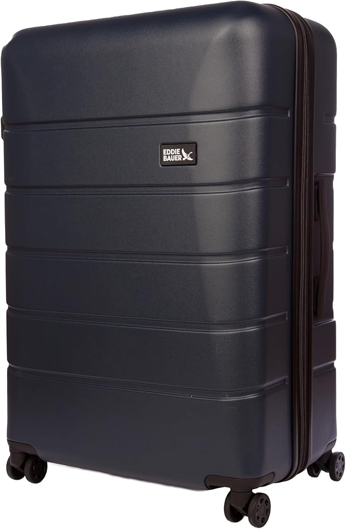 Eddie Bauer Glacier Carry-On 22" and Checked 30" Luggage | Hardside | Spinner Wheels | Expandable | Lightweight | Travel Essentials - Storm Blue