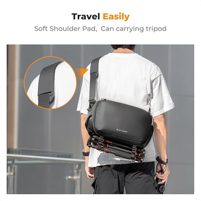K&F Concept 2 in 1 Sling Bag Everyday Shoulder Bag & Multifunction Photography Crossbody Camera DSLR Backpack Portable Bag