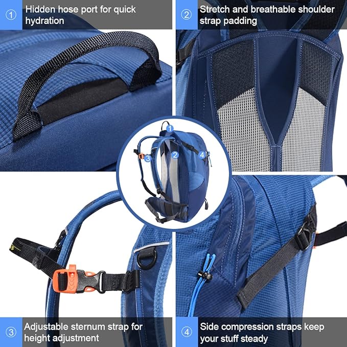 KAILAS Q-WIND II 28L Hiking Daypack Waterproof Lightweight Backpack with Rain Cover for Men Women Travel Outdoor